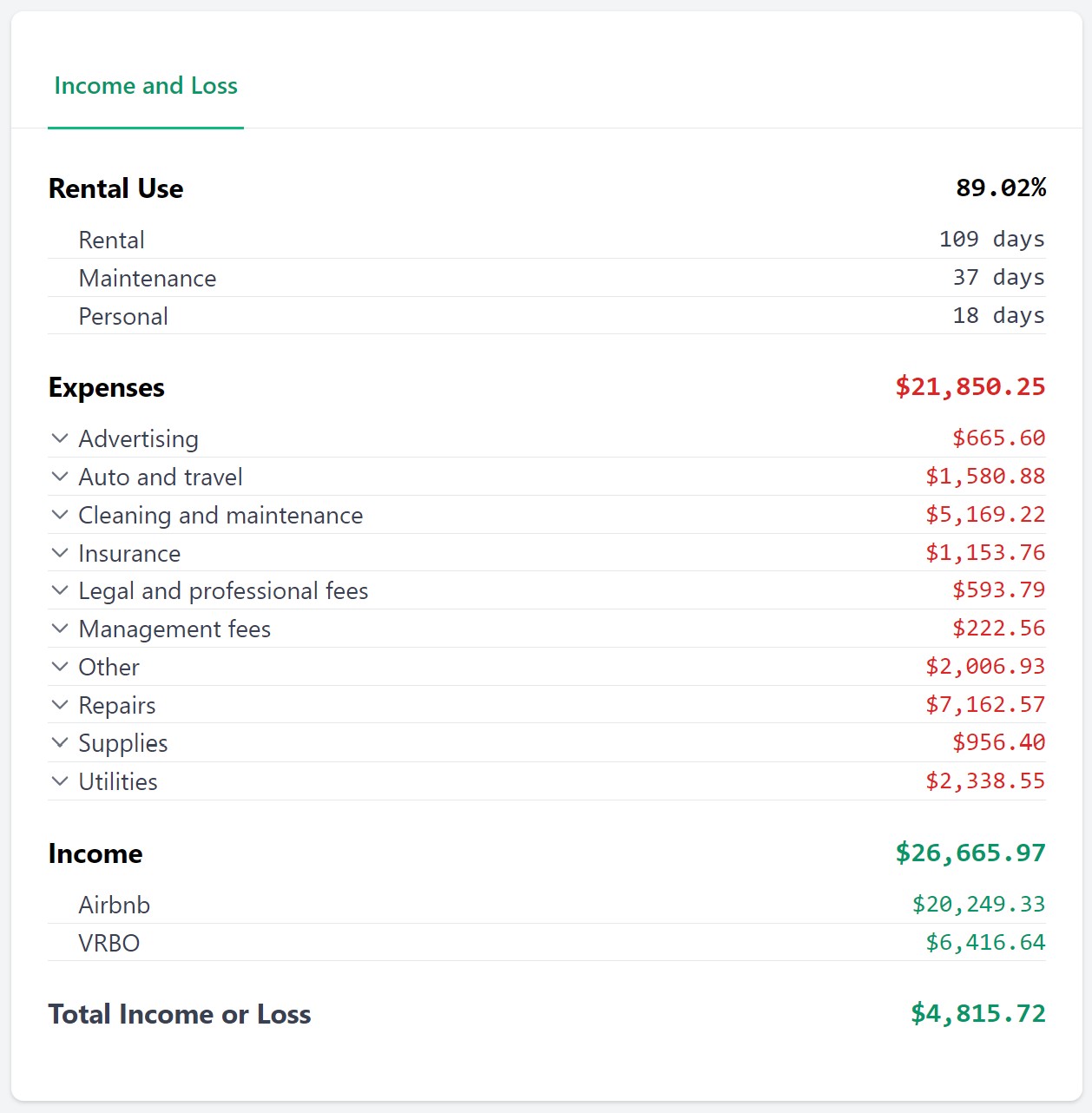 Reports screenshot